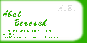 abel bercsek business card